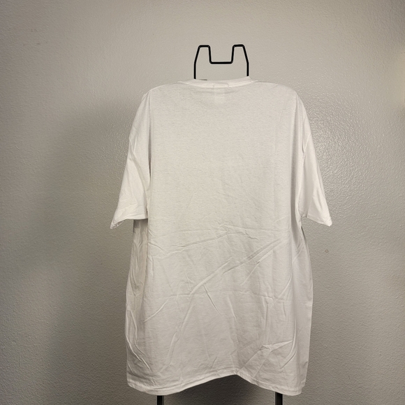 Keep It Simple White Flower And Butterfly  Graphic T-Shirt Size XL - Picture 2 of 5